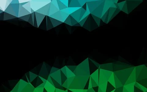 Dark Blue, Green vector blurry triangle pattern. Stock Illustration