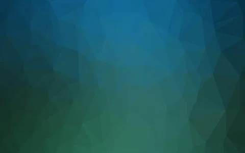 Dark Blue, Green vector blurry triangle pattern. Stock Illustration