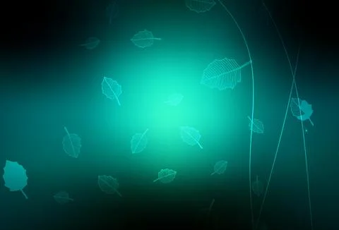 Dark Blue, Green vector elegant pattern with trees, branches. Illustrazione stock