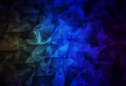 Dark Blue, Green vector gradient triangles pattern. イラスト素材
