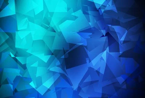Dark Blue, Green vector gradient triangles pattern. Stock Illustration