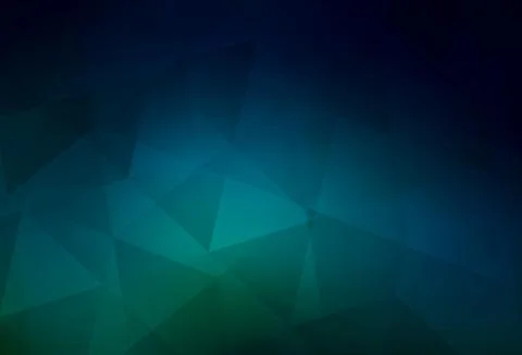 Dark Blue, Green vector gradient triangles pattern. Illustrazione stock