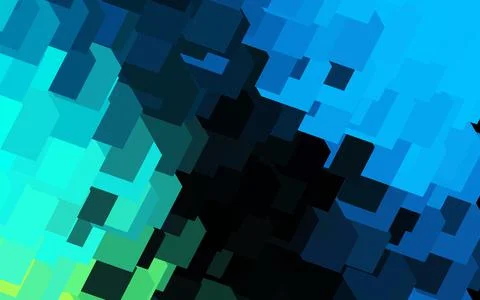 Dark Blue, Green vector layout with lines, rectangles. 스톡 일러스트