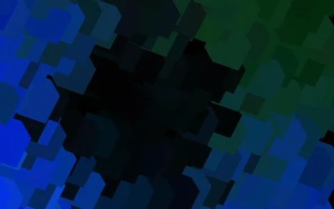 Dark Blue, Green vector layout with lines, rectangles. 스톡 일러스트