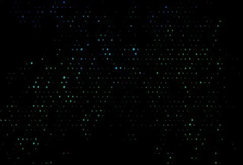 Dark blue, green vector layout with elements of cards. Ilustración de archivo