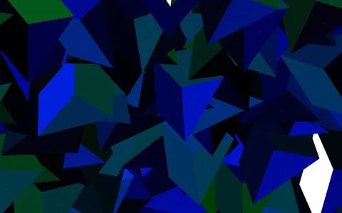 Dark Blue, Green vector layout with lines, triangles. Stock-Illustration