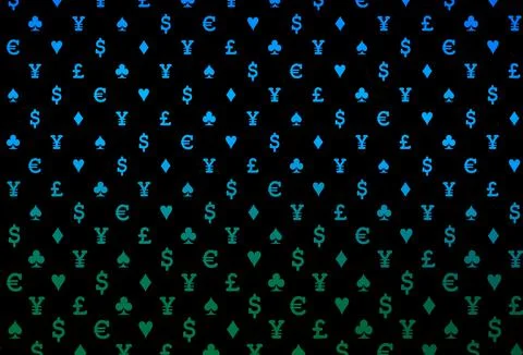 Dark blue, green vector layout with elements of cards. Ilustración de archivo