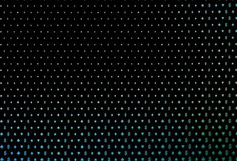 Dark blue, green vector layout with elements of cards. イラスト素材