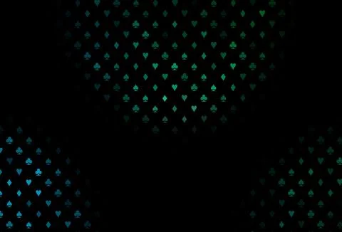 Dark blue, green vector layout with elements of cards. Stock Illustration