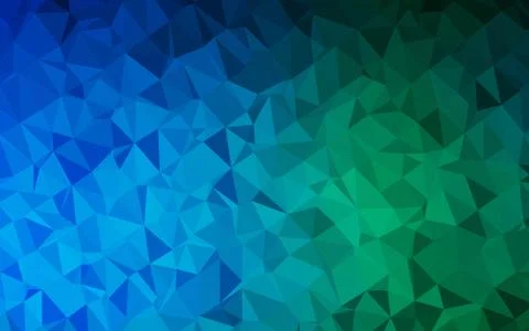 Dark Blue, Green vector low poly texture. Stock Illustration