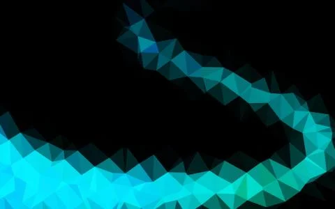 Dark Blue, Green vector low poly texture. Stock Illustration