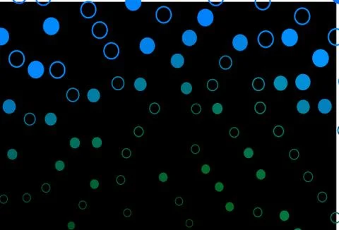 Dark Blue, Green vector pattern with spheres. Stockillustratie