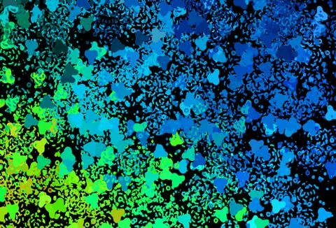 Dark Blue, Green vector pattern with random forms. Stock Illustration