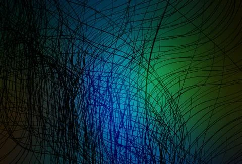 Dark Blue, Green vector pattern with bent lines. イラスト素材