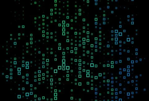 Dark Blue, Green vector pattern in square style. Illustrazione stock