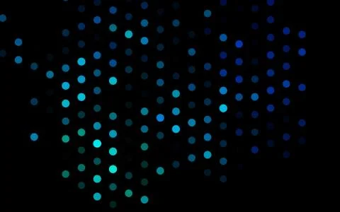 Dark Blue, Green vector pattern with spheres. Stock Illustration