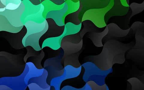 Dark Blue, Green vector pattern with lamp shapes. Illustrazione stock