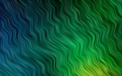 Dark Blue, Green vector pattern with liquid shapes. 스톡 일러스트