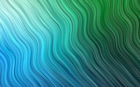 Dark Blue, Green vector pattern with lava shapes. イラスト素材