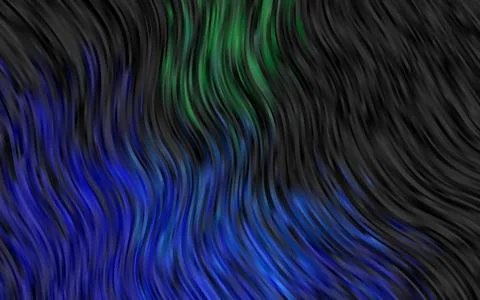 Dark Blue, Green vector pattern with lava shapes. Stock Illustration