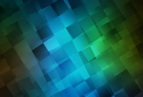 Dark Blue, Green vector pattern in square style. Illustrazione stock