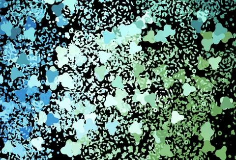 Dark Blue, Green vector pattern with random forms. Stock Illustration