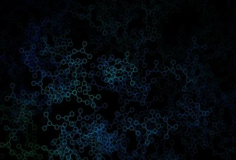 Dark Blue, Green vector pattern with artificial intelligence network. Stock Illustration