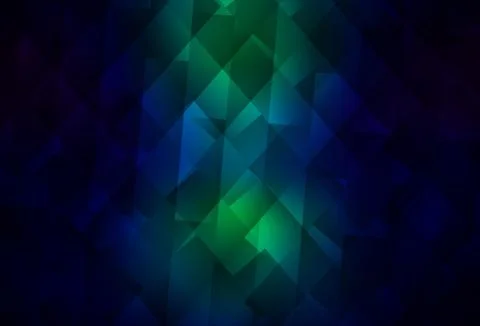 Dark Blue, Green vector pattern in square style. Illustrazione stock