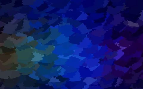 Dark Blue, Green vector pattern with random forms. Stock Illustration