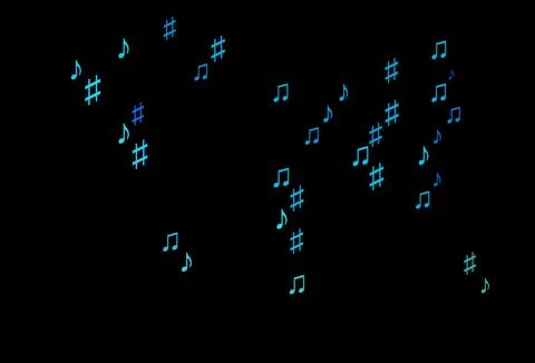 Dark Blue, Green vector pattern with music elements. Illustrazione stock