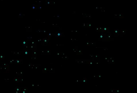 Dark blue, green vector pattern in polygonal style with circles. Stock Illustration