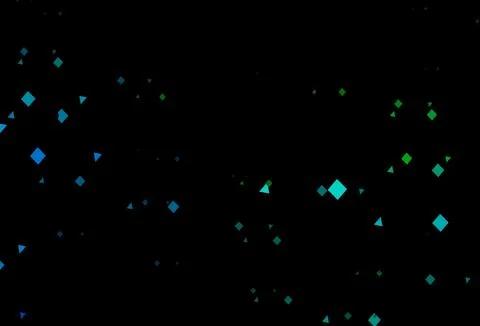 Dark blue, green vector pattern in polygonal style with circles. Stock Illustration