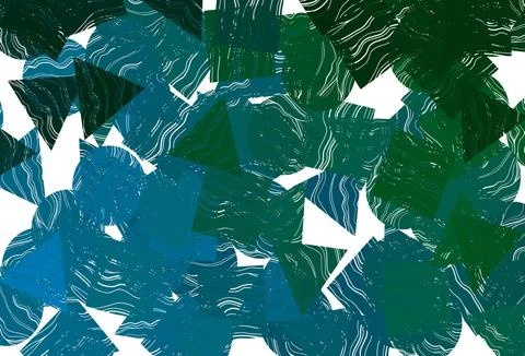 Dark  blue, green vector pattern in polygonal style with circles. Stock Illustration