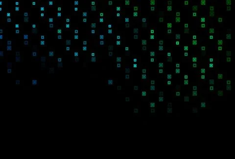 Dark Blue, Green vector pattern in square, circular style. Stock Illustration