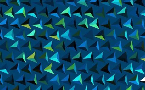 Dark Blue, Green vector pattern with polygonal style. Stock Illustration