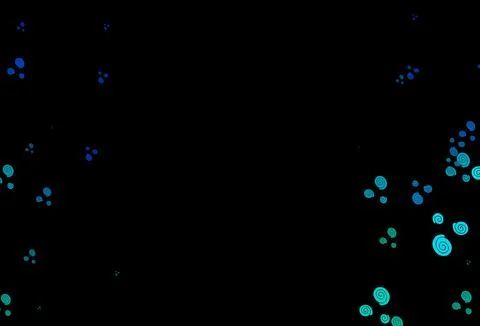 Dark Blue, Green vector pattern with curved circles. イラスト素材