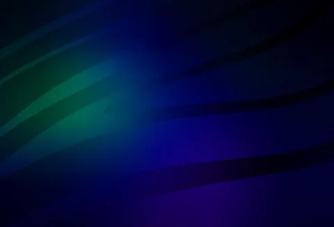 Dark Blue, Green vector pattern with curved lines. Stock Illustration