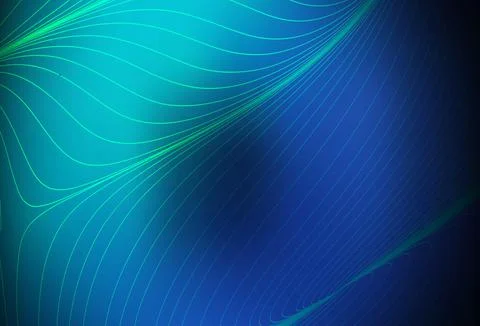 Dark Blue, Green vector pattern with wry lines. Stock Illustration