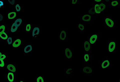 Dark Blue, Green vector pattern with spheres. Stock Illustration