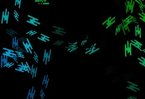 Dark Blue, Green vector pattern with narrow lines. Stock Illustration