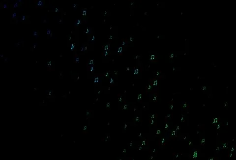 Dark Blue, Green vector pattern with music elements. 스톡 일러스트