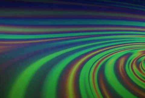 Dark Blue, Green vector pattern with lines, ovals. Illustrazione stock