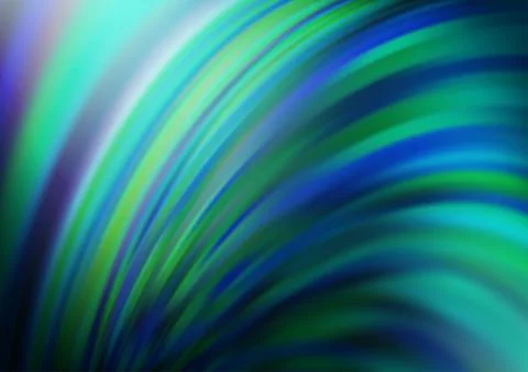 Dark Blue, Green vector pattern with bent ribbons. イラスト素材