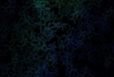 Dark Blue, Green vector pattern with artificial intelligence network. 스톡 일러스트