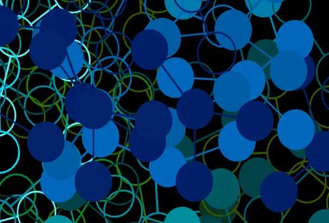 Dark Blue, Green vector pattern with spheres. イラスト素材