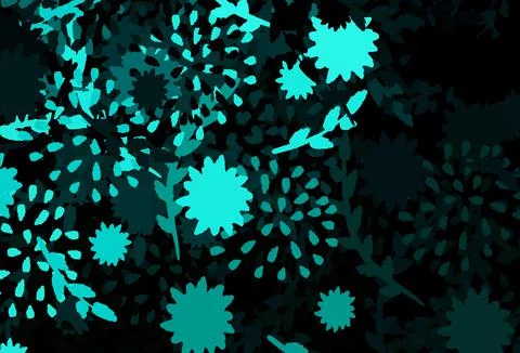 Dark Blue, Green vector pattern with random forms. Illustrazione stock