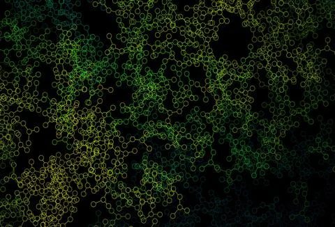 Dark Blue, Green vector pattern with artificial intelligence network. 库存插图