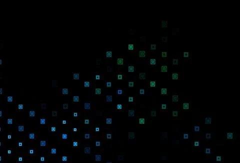 Dark Blue, Green vector pattern in square, circular style. Illustrazione stock