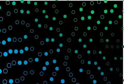 Dark Blue, Green vector pattern with spheres. Illustrazione stock