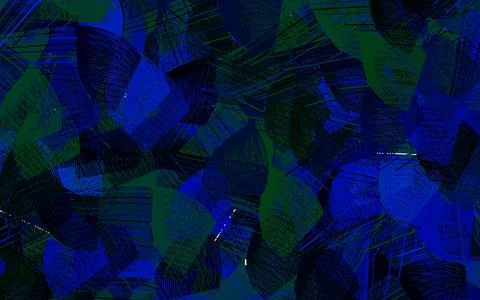 Dark Blue, Green vector pattern with random forms. 스톡 일러스트
